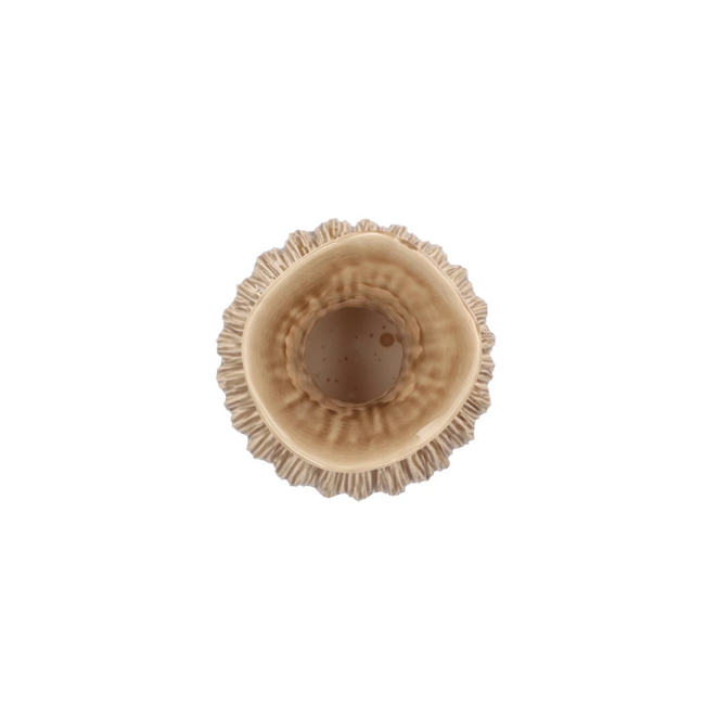 Vaas 'Mirre' – Sand / Beige – 14 x 14 x 18 cm