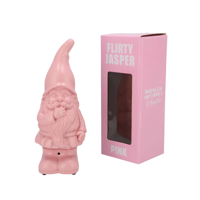 Tuinkabouter 'Flirty Jasper' Pink met Sensor & Geluid