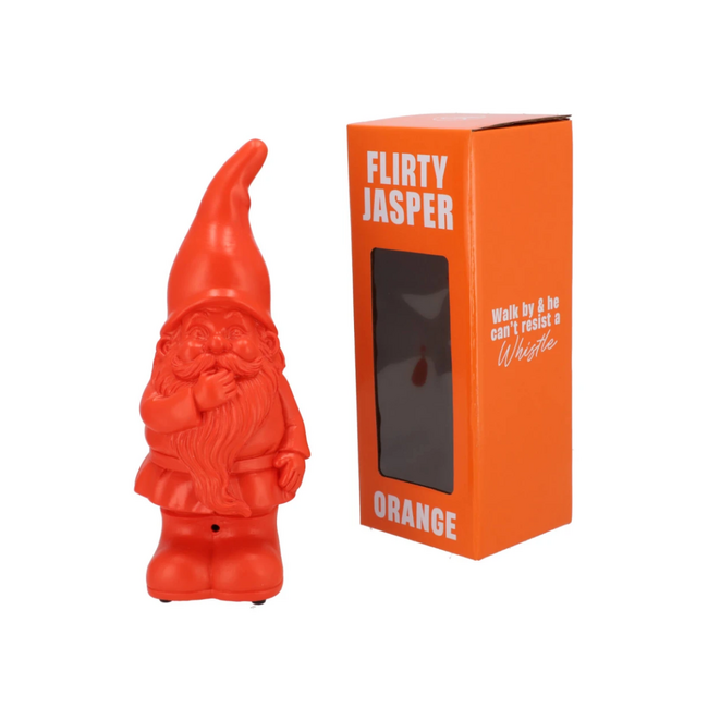 Tuinkabouter 'Flirty Jasper' Orange met Sensor & Geluid