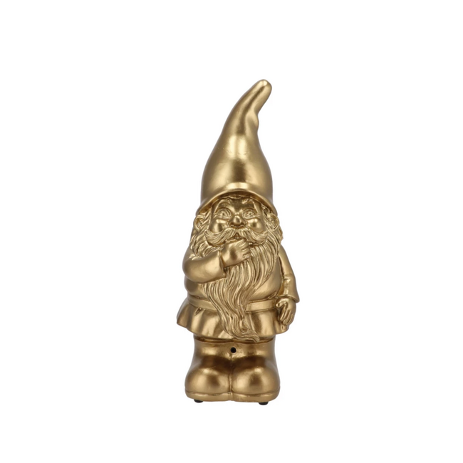 Tuinkabouter 'Flirty Jasper' Gold met Sensor & Geluid