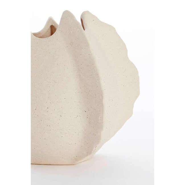 Light & Living Vaas deco 26,5x26x23 cm KELAPA keramiek crème