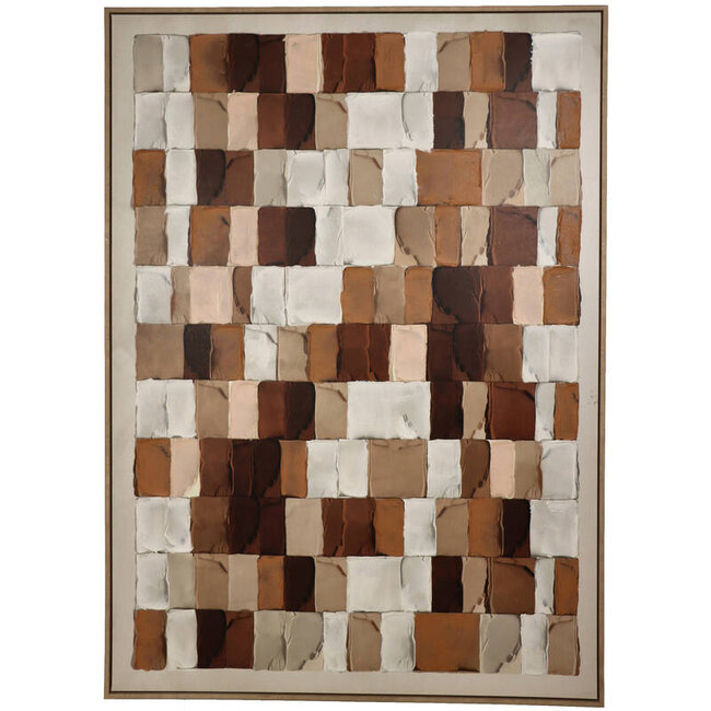 Kersten Wandpaneel Canvas Bruin 100x4.3x140cm