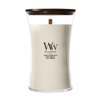 Woodwick Tonka & Almond Milk Large Candle WoodWick© 130h.