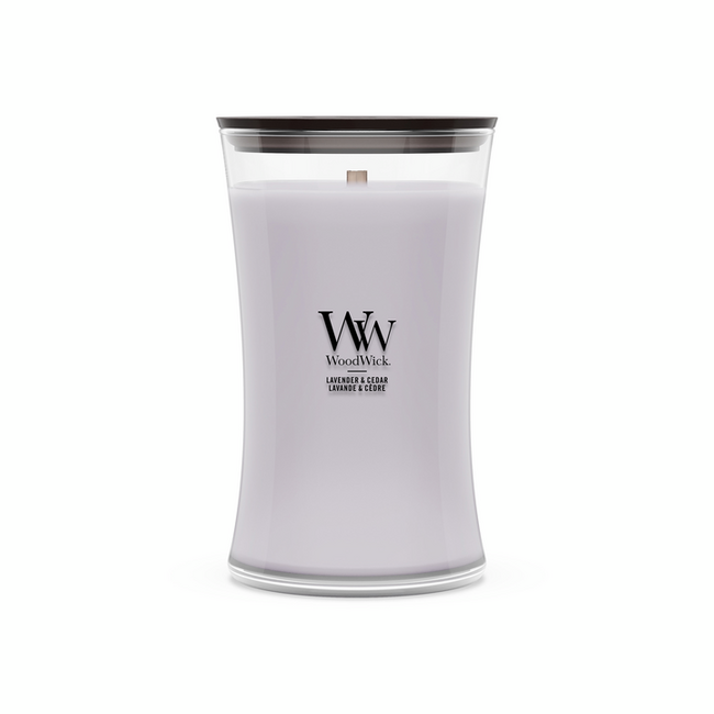 Woodwick Lavender & Cedar Large Candle WoodWick© 130h.