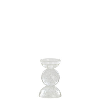 Light & Living Kaarsenhouder Ø9,5x15,5 cm ITINGA glas bubbel helder