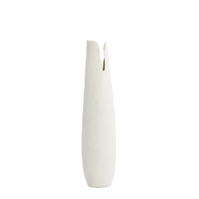 Light & Living Vaas deco 19x18,5x77,5 cm MESA keramiek crème