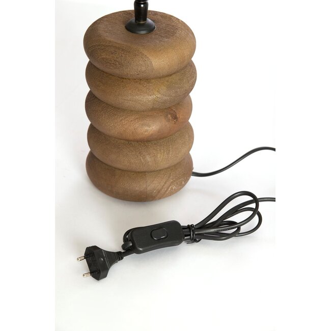Light & Living Lampvoet Ø12x21 cm BUDONGO hout grijs-donker bruin