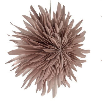 Kerstster snow 40cm roze met pendel Kerstster snow 40cm roze met pendel