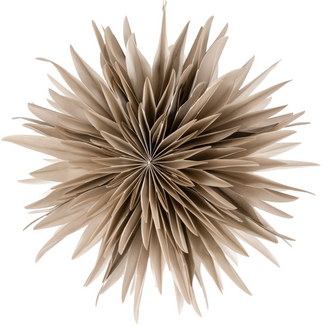 Kerstster snow 40cm taupe met pendel Kerstster snow 40cm taupe met pendel