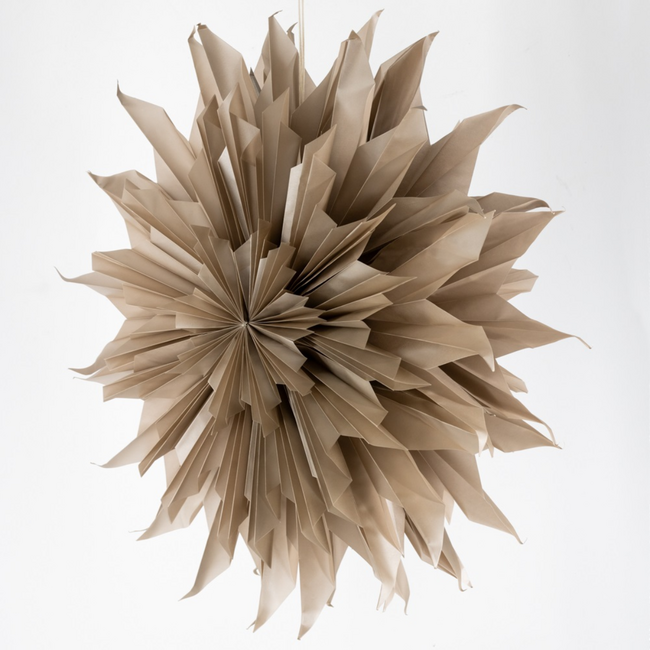 Kerstster sun 80cm taupe met pendel