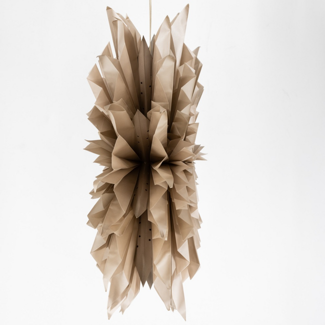 Kerstster sun 80cm taupe met pendel