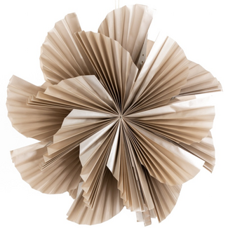 Papieren kerstster waves 60cm taupe met pendel
