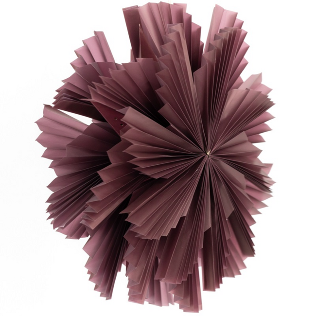 Papieren kerstster waves 60cm paars met pendel