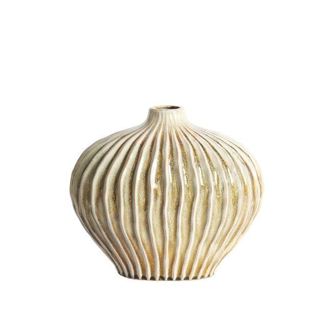 Light & Living Vaas deco 35x21x30 cm LORITO keramiek olijf groen