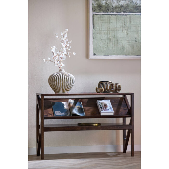 Light & Living Vaas deco 35x21x30 cm LORITO keramiek olijf groen