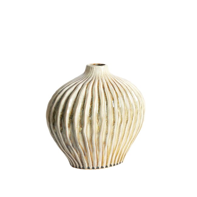 Light & Living Vaas deco 35x21x30 cm LORITO keramiek olijf groen