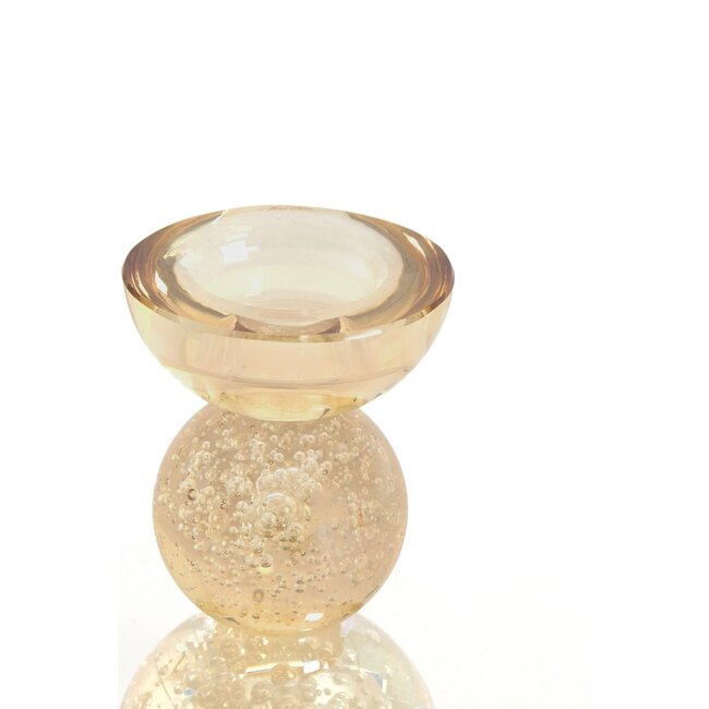 Light & Living Kandelaar Ø8x12 cm ITINGA glas bubbel amber