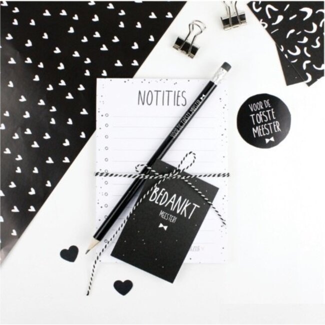 Potlood zwart || voor de tofste Meester ||