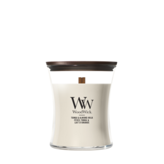 Woodwick Tonka & Almond Milk Medium Candle WoodWick© 60h. Woodwick Tonka & Almond Milk Medium Candle WoodWick© 60h.