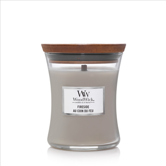 Woodwick Fireside Medium Candle WoodWick© 60h. Woodwick Fireside Medium Candle WoodWick© 60h.