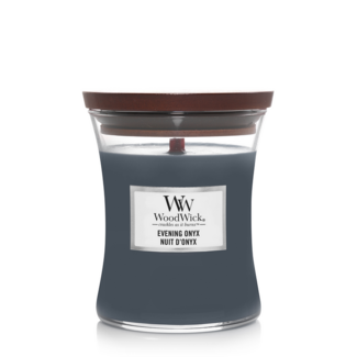 Woodwick Evening Onyx Medium Candle WoodWick© 60h. Woodwick Evening Onyx Medium Candle WoodWick© 60h.