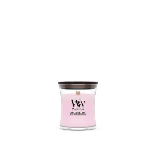 Woodwick Cherry Blossom & Vanilla Mini Candle WoodWick© 20h.