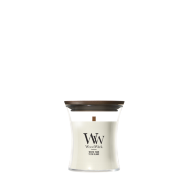 Woodwick White Teak Mini Candle WoodWick© 20h.