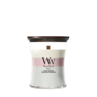 Woodwick Trilogy Floral Blossoms Medium Candle WoodWick® 60h. Woodwick Trilogy Floral Blossoms Medium Candle WoodWick® 60h.