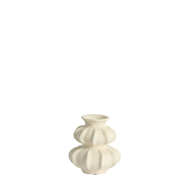 Light & Living Vaas deco Ø17x18,5 cm SPOTORNO keramiek mat crème