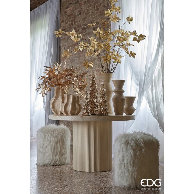 EDG Kerstboom goud met parels 34x13 cm