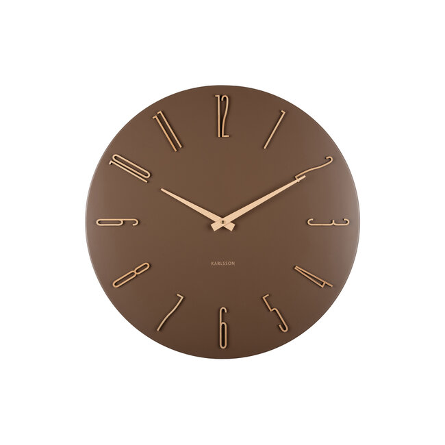 Present Time Wall clock Esmerado large mocha