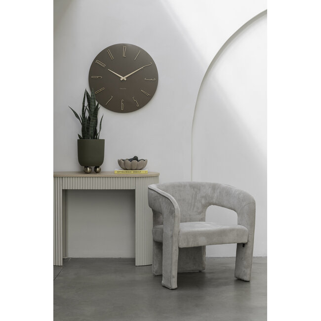 Present Time Wall clock Esmerado large mocha