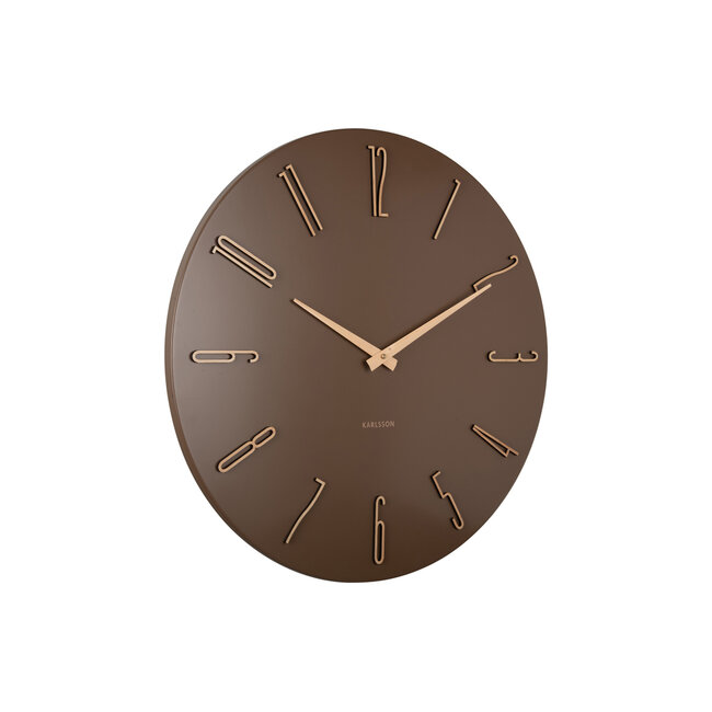 Present Time Wall clock Esmerado large mocha