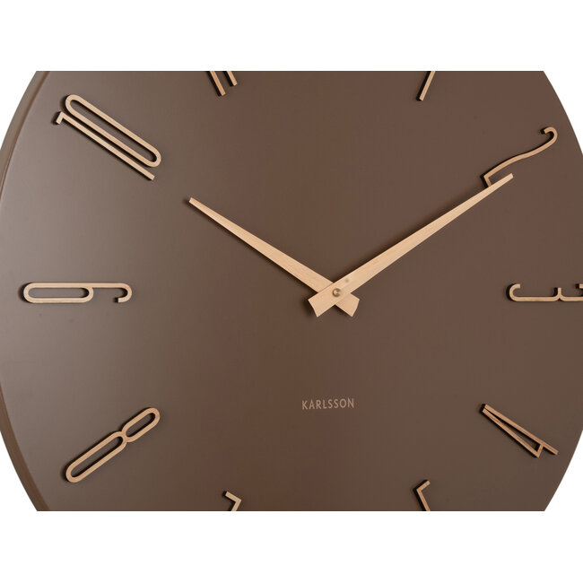 Present Time Wall clock Esmerado large mocha