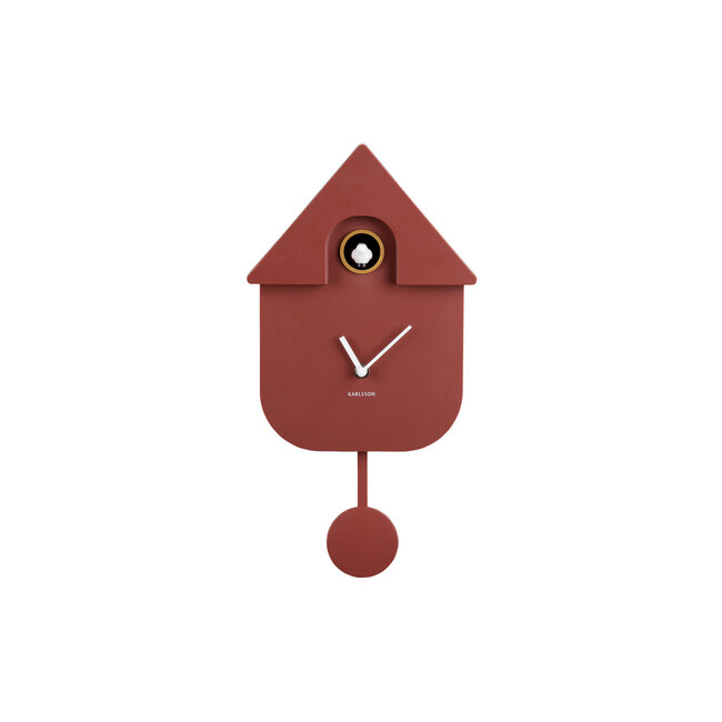 Present Time Wall clock Modern Cuckoo ABS ochre