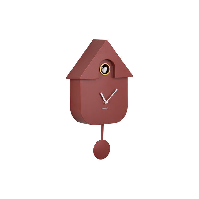 Present Time Wall clock Modern Cuckoo ABS ochre