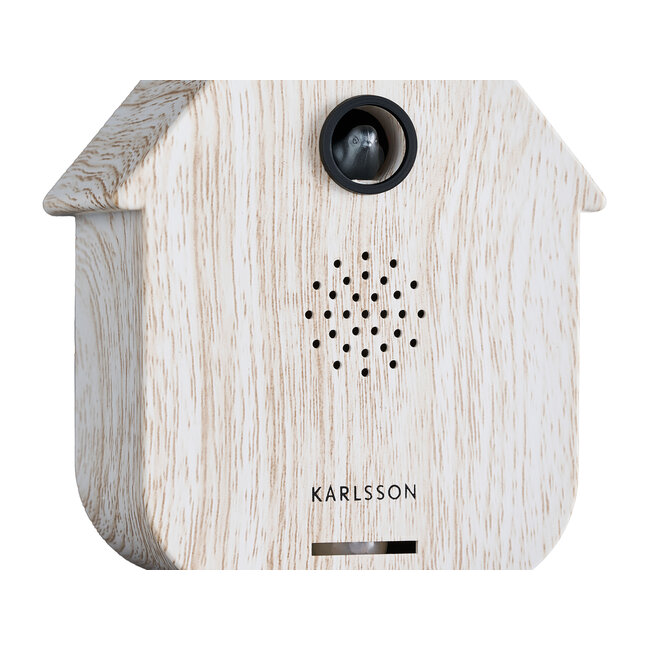 Present Time Sound box Modern Cuckoo white wash