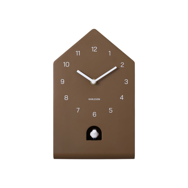 Present Time Wall clock Fino Cuckoo mocha brown