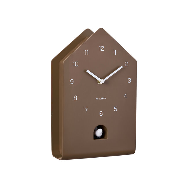 Present Time Wall clock Fino Cuckoo mocha brown