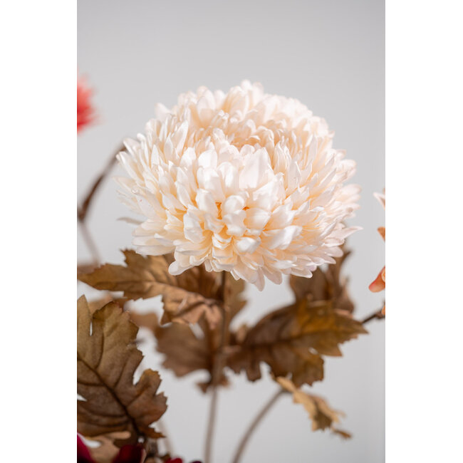 Silk-Ka CHRYSANT STEEL CREME 75 cm