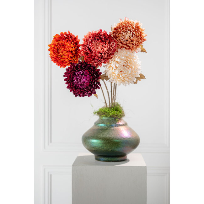 Silk-Ka CHRYSANT STEEL ROZ/RD 75 cm