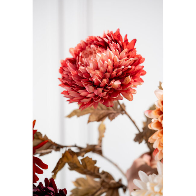 Silk-Ka CHRYSANT STEEL ROZ/RD 75 cm