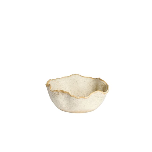 Light & Living Schaal 26x26x10,5 cm GASPAR keramiek crème+roest