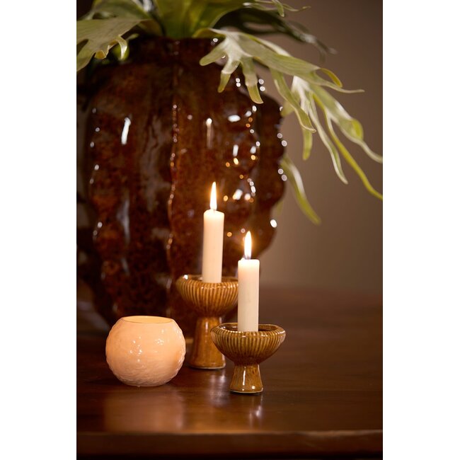 Light & Living Theelicht Ø10x8 cm ECLAT glas perzik