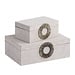 PTMD Hazael Beige suede box golden handle S