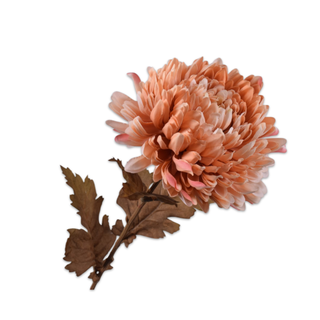 Silk-Ka CHRYSANT STEEL BRN LT 75 cm