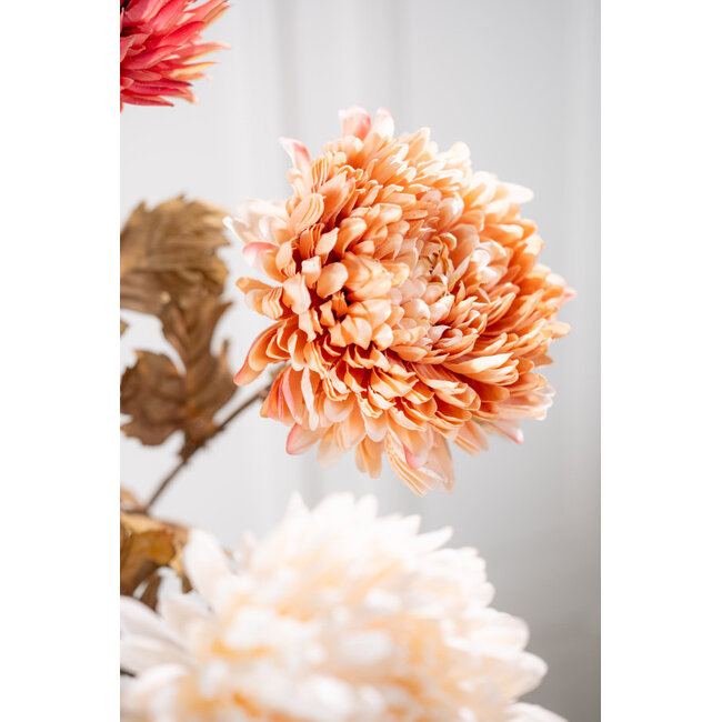 Silk-Ka CHRYSANT STEEL BRN LT 75 cm