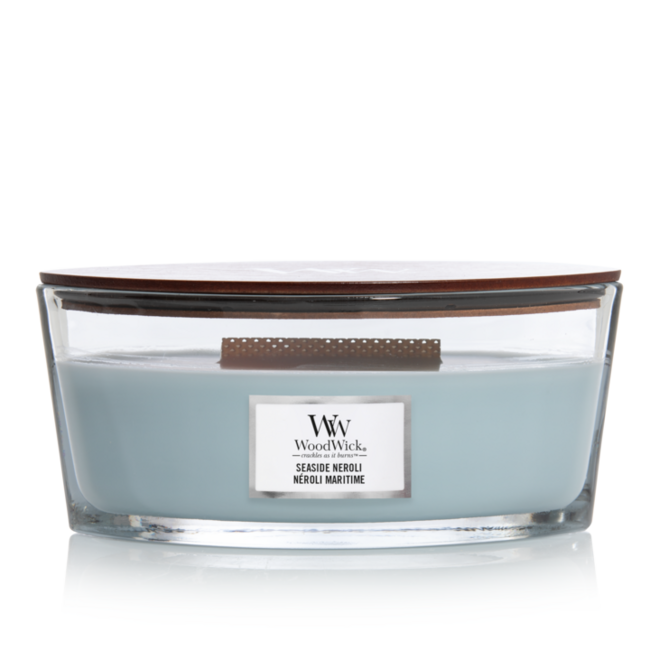 Woodwick Seaside Neroli Ellipse WoodWick© HearthWick Flame© 50h