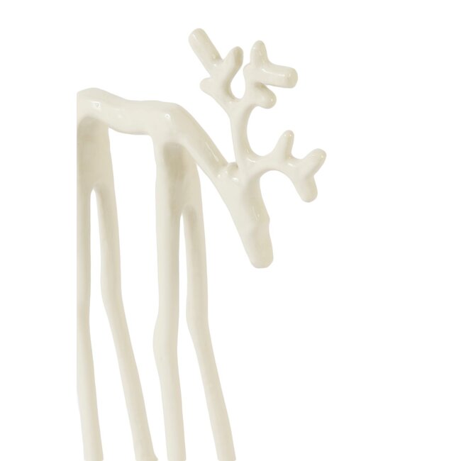 Light & Living Ornament Deer 15x6x25 cm - Shiny Cream