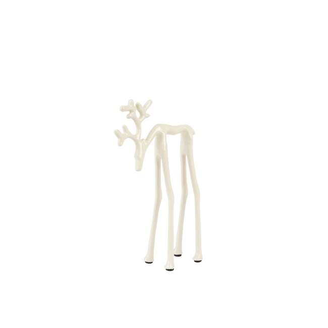 Light & Living Ornament Deer 15x6x25 cm - Shiny Cream